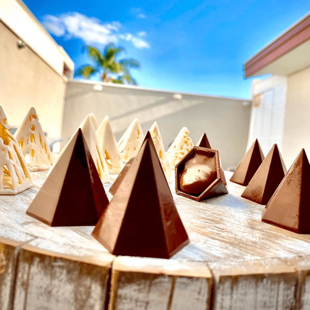 Forma De Chocolate - Forma De Chocolate Especial 3 Partes - Trufa Pirâmide 6 Faces - BWB9780
