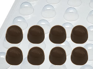 Forma De Chocolate - Forma De Chocolate Simples - Bombom Riscado - PF507