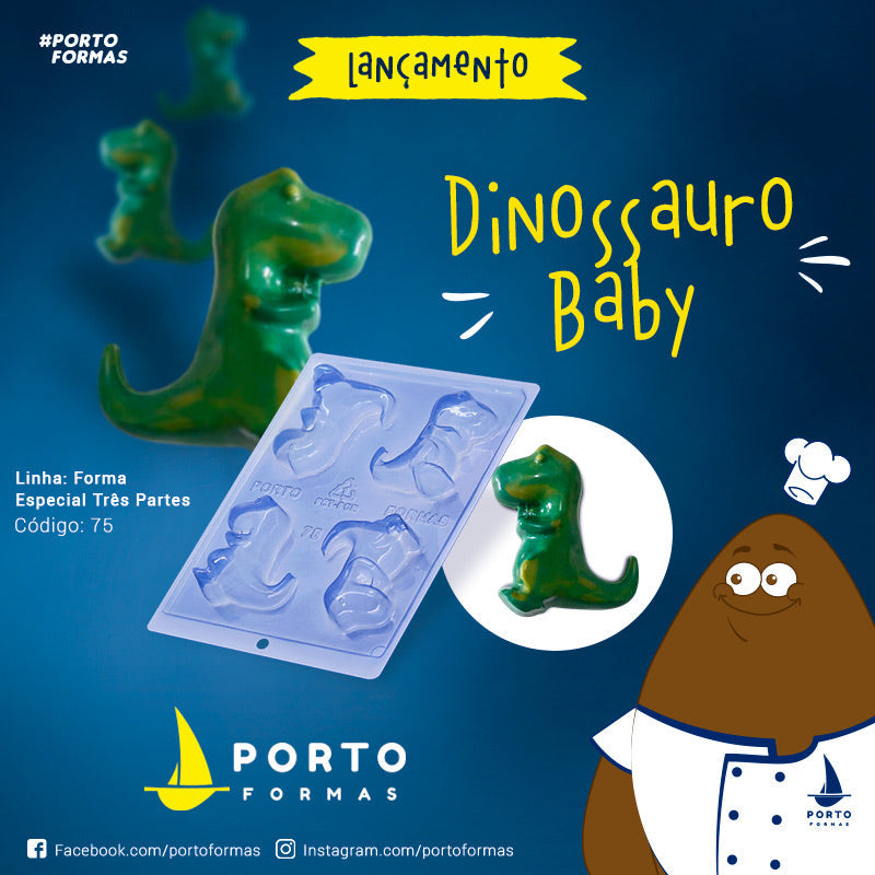 Forma Especial 3 Partes - Dinossauro Baby - PF75