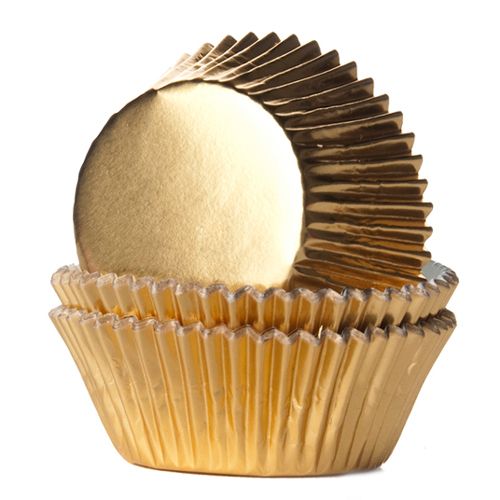 Formas Diversas - Cápsula Para Cupcake Dourado - 24 Unidades