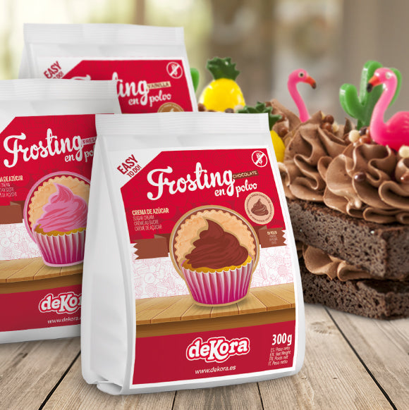 Glacê E Gel Decorativo - Merengue Em Pó Sabor Chocolate - Dekora