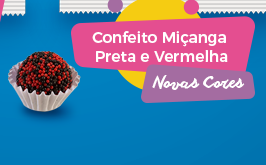 Miçanga Preto/Vermelho Nº0 300gr - Littlecakeshop