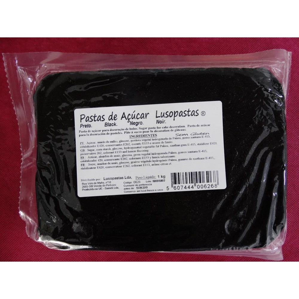 Pasta De Açucar - Pasta De Açúcar Preta 1kg
