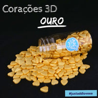 Thumbnail for Sprinkles E Pérolas - Corações 3D Ouro - 75g