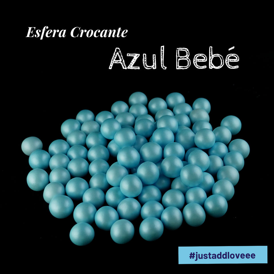 Sprinkles E Pérolas - Esfera Crocante Azul Bebe 100 Gr