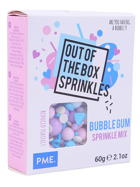 Sprinkles E Pérolas - Mix Bubble Gum PME - 60g