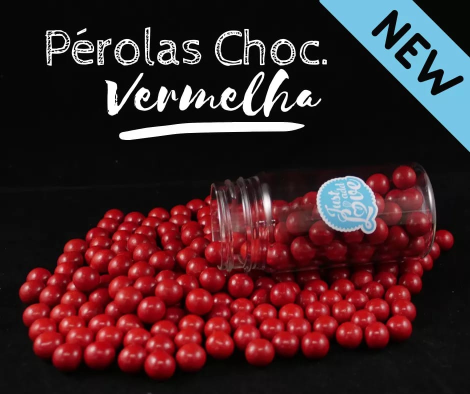 Sprinkles E Pérolas - Pérola Chocolate Vermelha - 65g