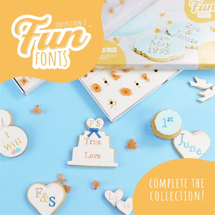 Utensílios E Acessórios - PME Fun Fonts - Cupcake E Biscoito - Coleção 2