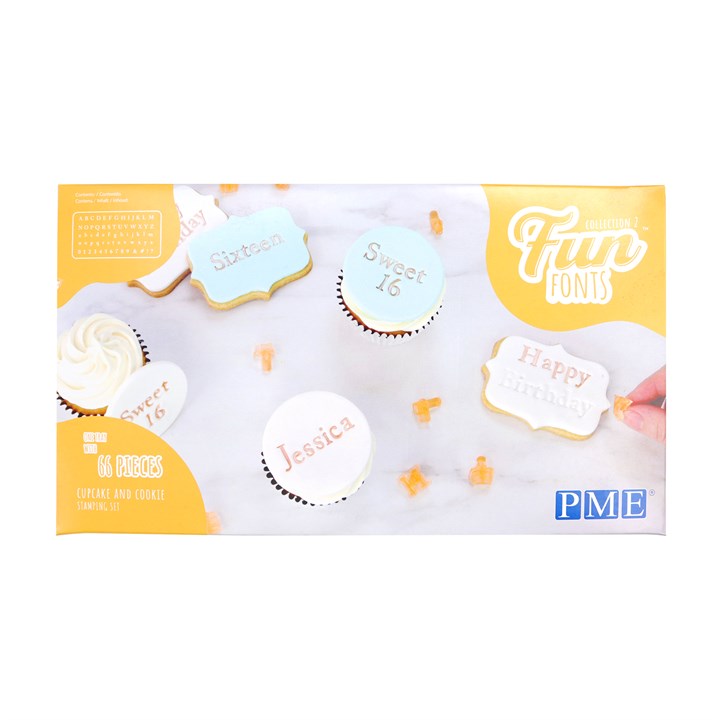 Utensílios E Acessórios - PME Fun Fonts - Cupcake E Biscoito - Coleção 2