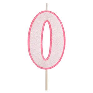 Vela Modecor Brilhante Rosa - Número 0