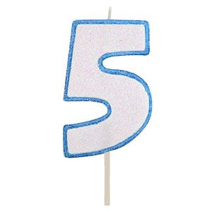 Vela Modecor Azul Brilhante - Número 5