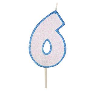 Vela Modecor Azul Brilhante - Número 6