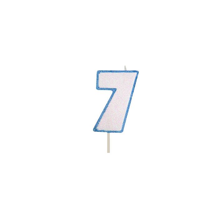 Vela Modecor Azul Brilhante - Número 7